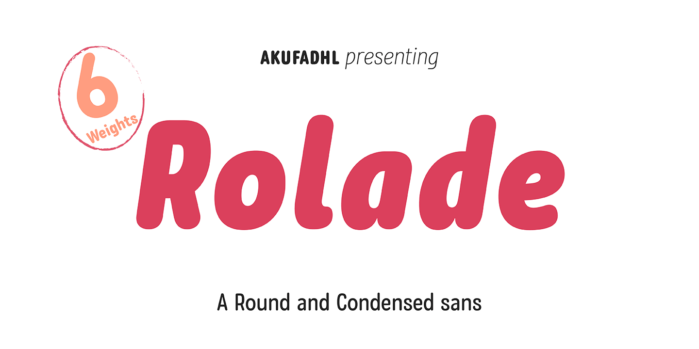 Ejemplo de fuente Rolade Bold Italic